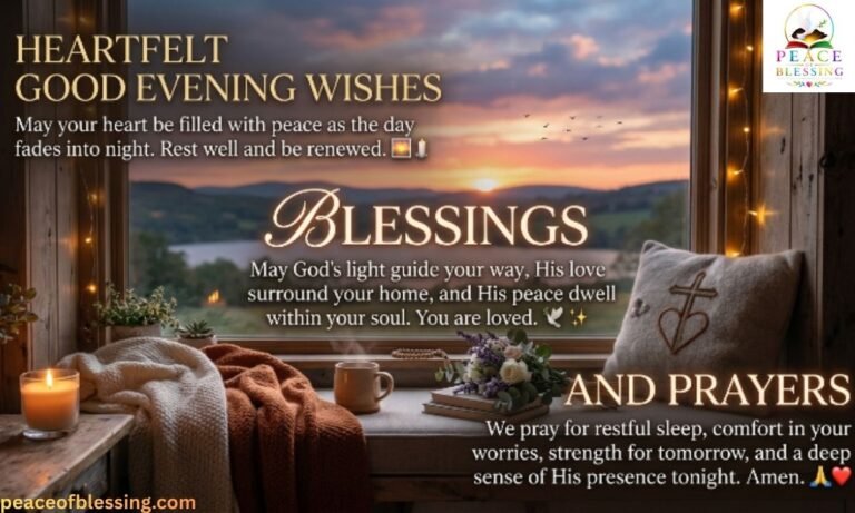 Heartfelt Good Evening Wishes, Blessings, and Prayers