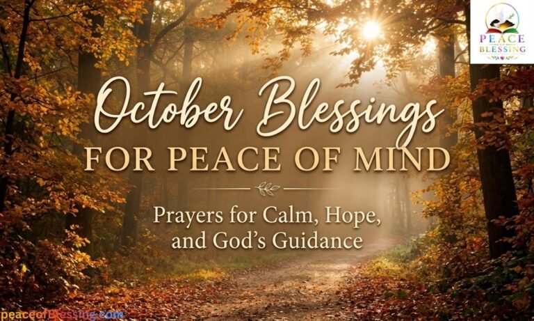 October Blessings for Peace of Mind Prayers for Calm, Hope, and God’s Guidance