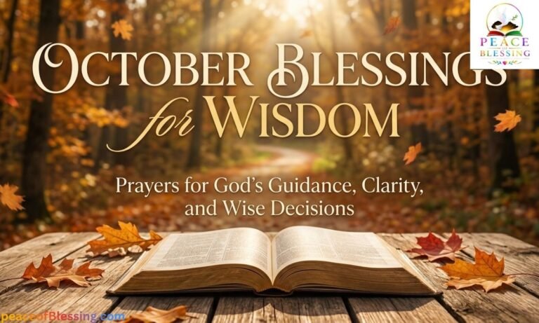 October Blessings for Wisdom Prayers for God’s Guidance, Clarity, and Wise Decisions